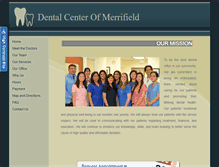 Tablet Screenshot of dentalcenterofmerrifield.com
